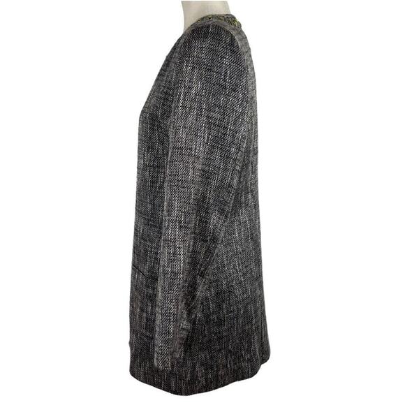 Chico's Embellished Gem Duster Jacket Tweed Dressy Long Cardigan Size Small - Picture 9 of 13